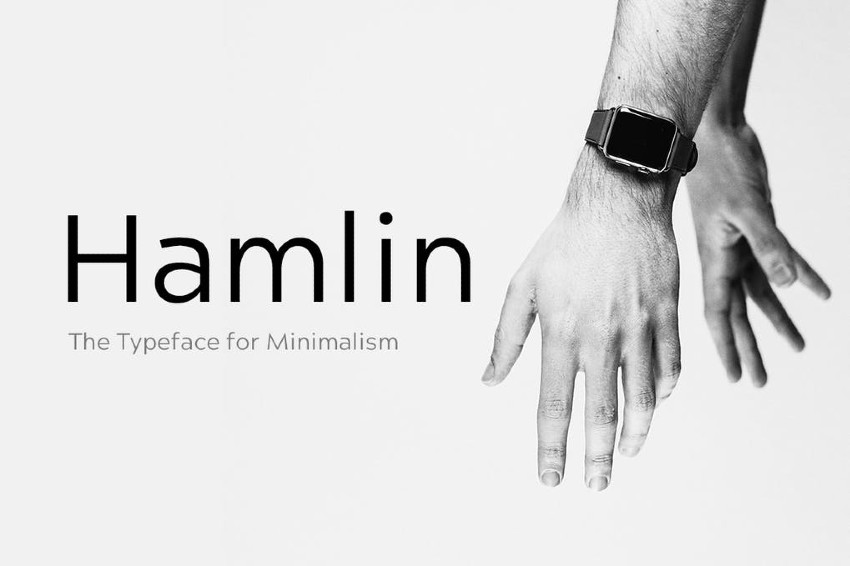 HAMLIN - Minimal Geometric Typeface  Web Fonts 